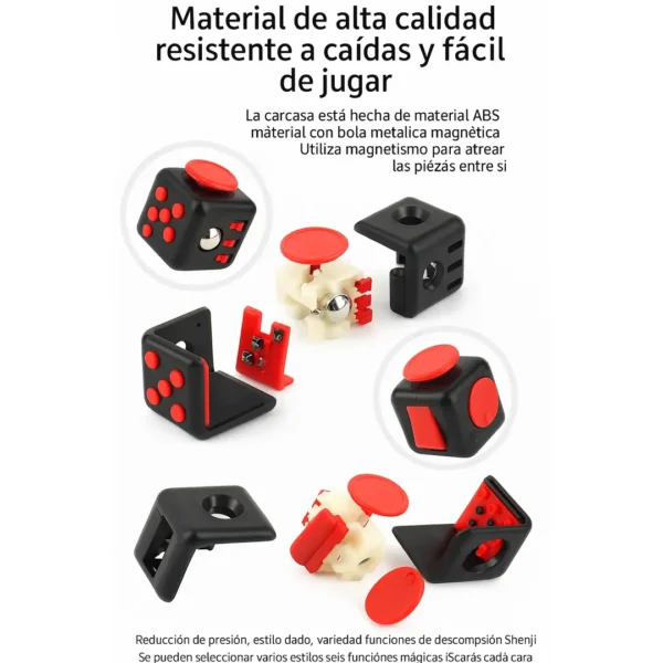 SM-003-04.webp Fidget Cube Dado Sensorial Antiestrés 6 Funciones Portátil