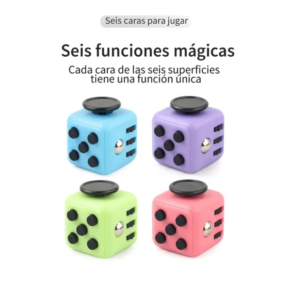 SM-003-05.webp Fidget Cube Dado Sensorial Antiestrés 6 Funciones Portátil