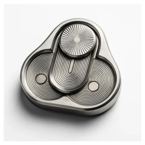 Spinner Metálico Fidget Antiestrés Diseño Geométrico