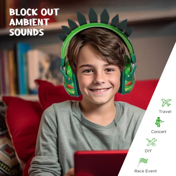 SM-009-08.webp Audífonos Orejeras Antiruido Dinosaurio Niños Y Jovenes Cea
