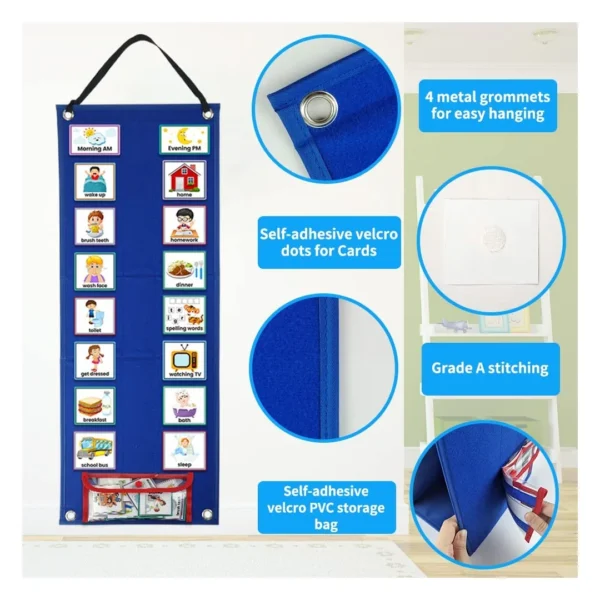 Horario Visual Para Niños, Tabla Rutina Diaria - Inglés