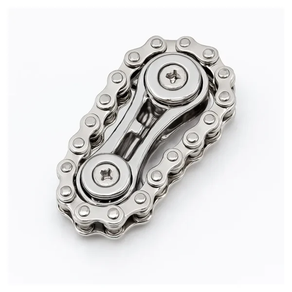 Spinner Antiestrés Mecánico Fidget Metálico De Cadena