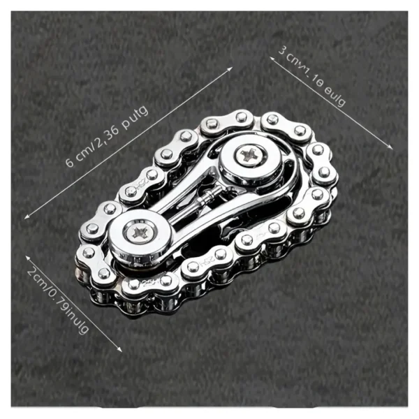 Spinner Antiestrés Mecánico Fidget Metálico De Cadena