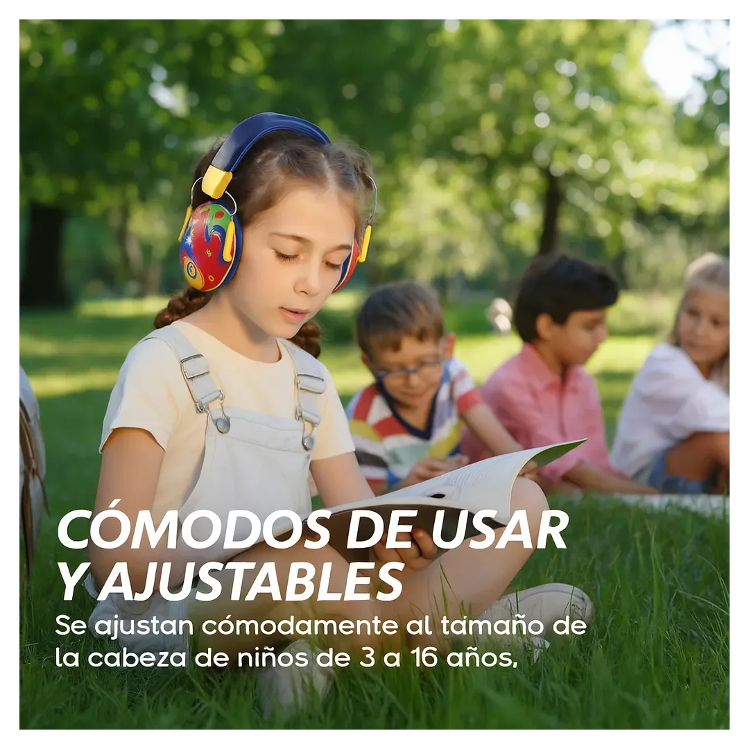 Audífonos Orejeras Antiruido Ajustable Grafiti Niños Jovenes - Imagen 3