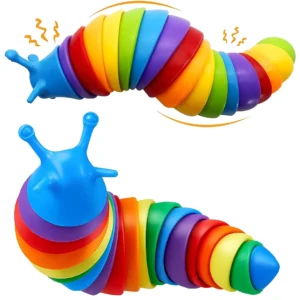 Juguete Sensorial Gusano Articulada De Colores Fidget 1und.