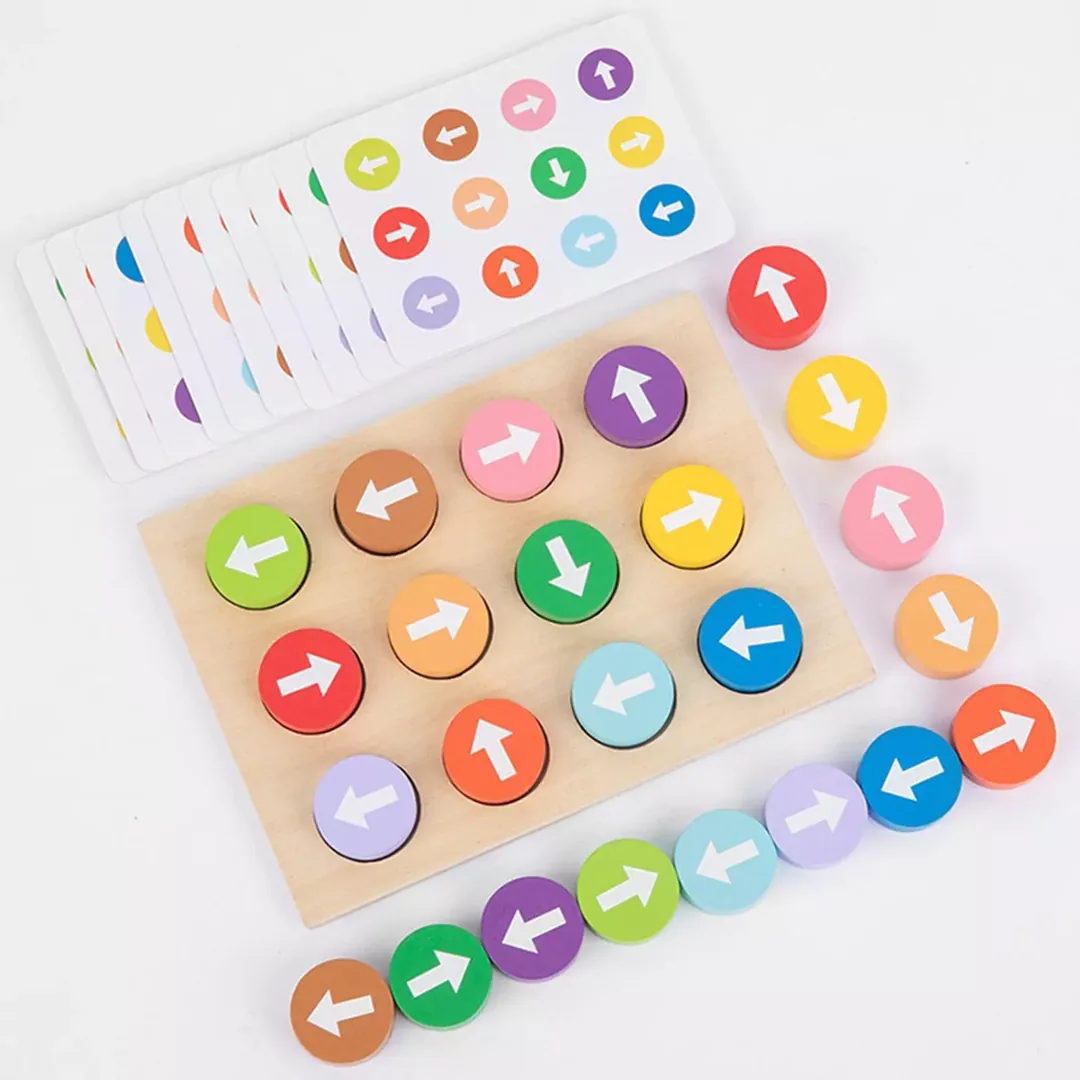Juego De Madera De Flechas Y Patrones - Educativo Montessori - Imagen 2