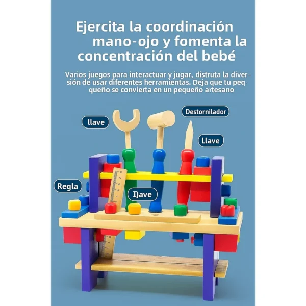 Juego Didáctico Banco De Herramientas De Madera - Montessori