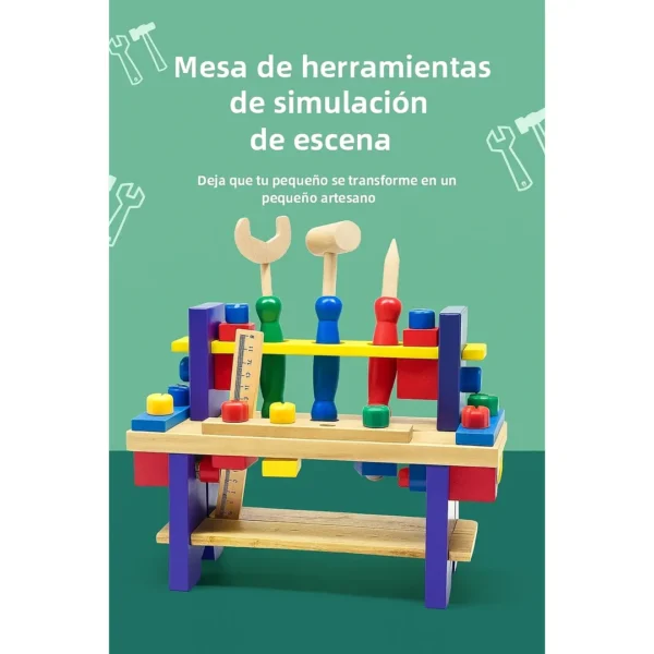 Juego Didáctico Banco De Herramientas De Madera - Montessori