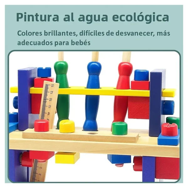 Juego Didáctico Banco De Herramientas De Madera - Montessori