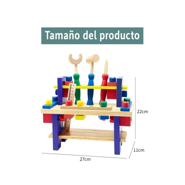 Juego Didáctico Banco De Herramientas De Madera - Montessori