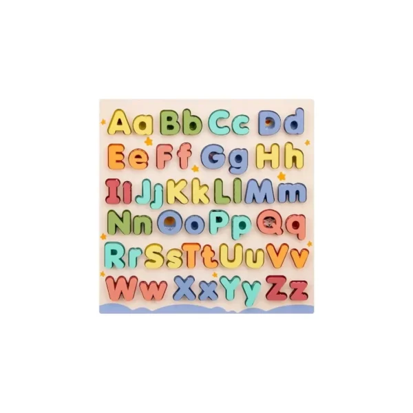 Tablero De Encaje Letras Madera Marrón Claro
