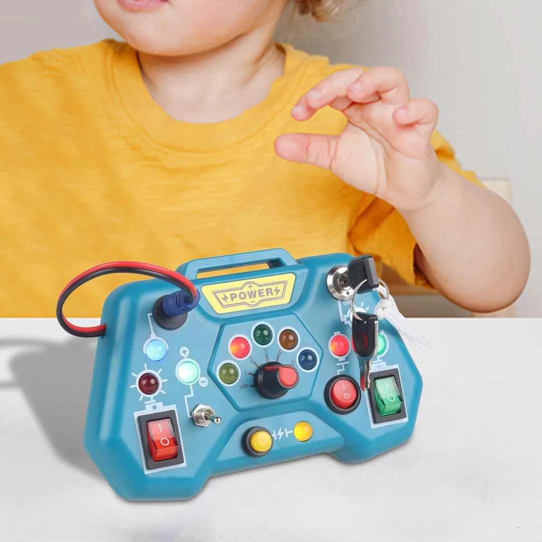 Panel Sensorial Botones Y Luces Led Montessori - Imagen 3