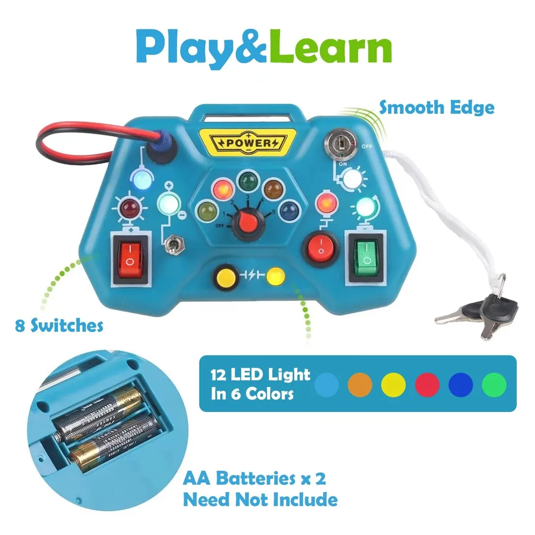 Panel Sensorial Botones Y Luces Led Montessori - Imagen 6
