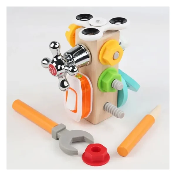 Juego De Tornillos Y Herramientas De Madera - Montessori