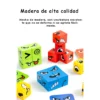 Juego De Cubos De Expresiones Faciales En Madera - Boxplas
