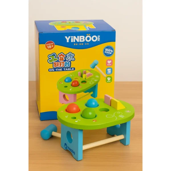 SM-057-02.webp Banco De Golpes Infantil De Madera - Juego Didáctico Niños