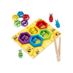 Juego Montessori Abejas Y Colmena Con Pinza 10 Abejas