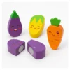 Juguete Madera Montessori Corte De Verduras Velcro