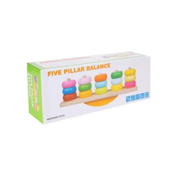 Juego Montessori De Equilibrio Y Apilamiento En Madera