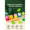 Juego Montessori De Equilibrio Y Apilamiento En Madera