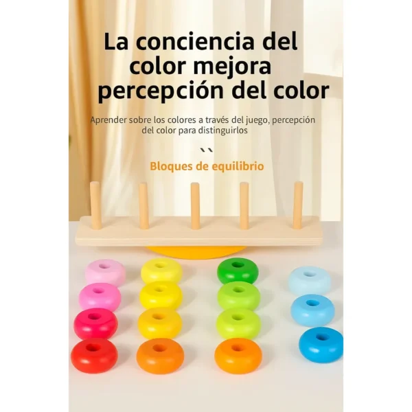 Juego Montessori De Equilibrio Y Apilamiento En Madera