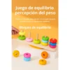 Juego Montessori De Equilibrio Y Apilamiento En Madera