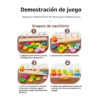 Juego Montessori De Equilibrio Y Apilamiento En Madera