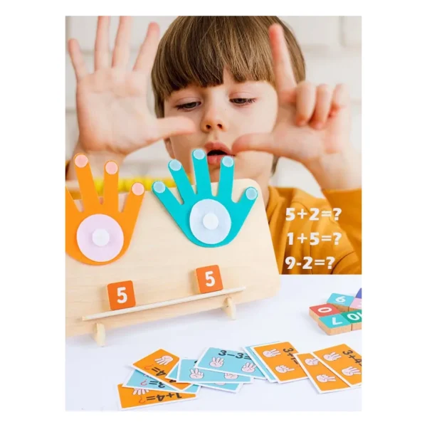 Juego Didáctico Sumar Restar Con Dedos Para Niños Montessori