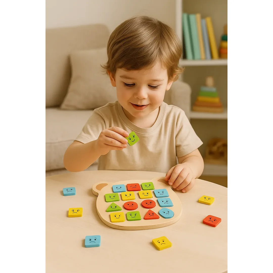 Tablero De Madera De Oso Juego De Encaje Y Coincidencia - Imagen 4