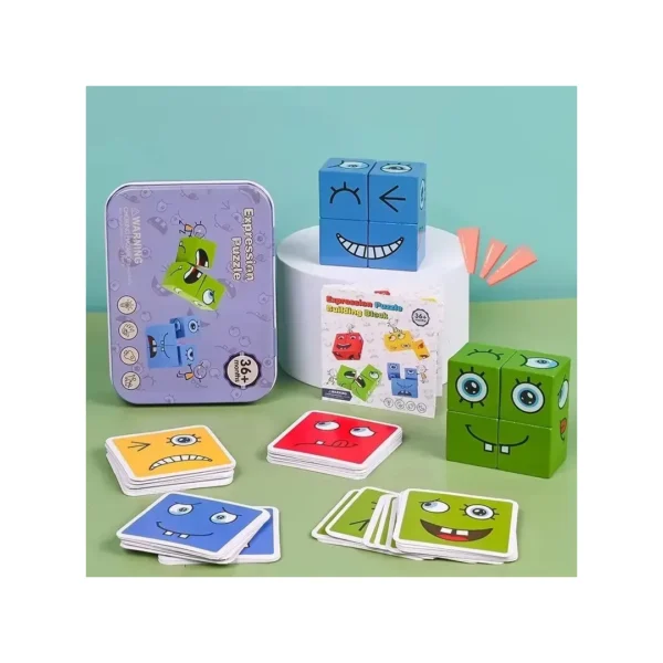 SM-070-03.webp Juego De Cubos De Expresiones Faciales En Madera