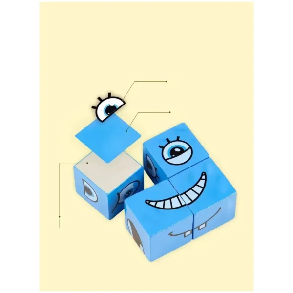 SM-070-07.webp Juego De Cubos De Expresiones Faciales En Madera