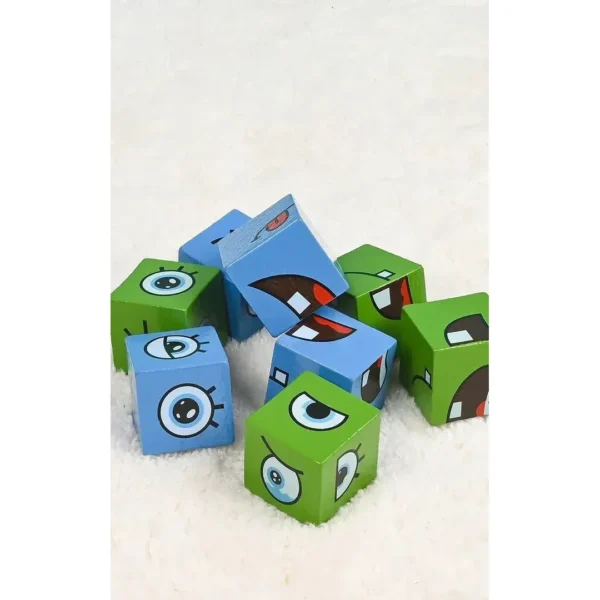 SM-070-08.webp Juego De Cubos De Expresiones Faciales En Madera