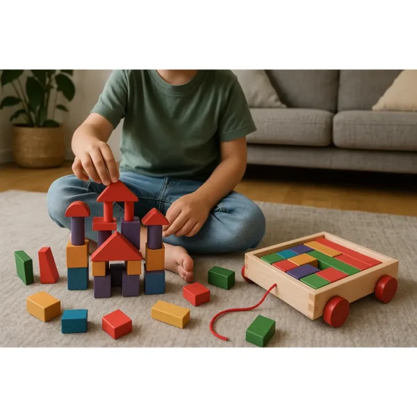 SM-072-05.webp Bloques De Madera Con Carro Arrastre (atrailer) Montessori
