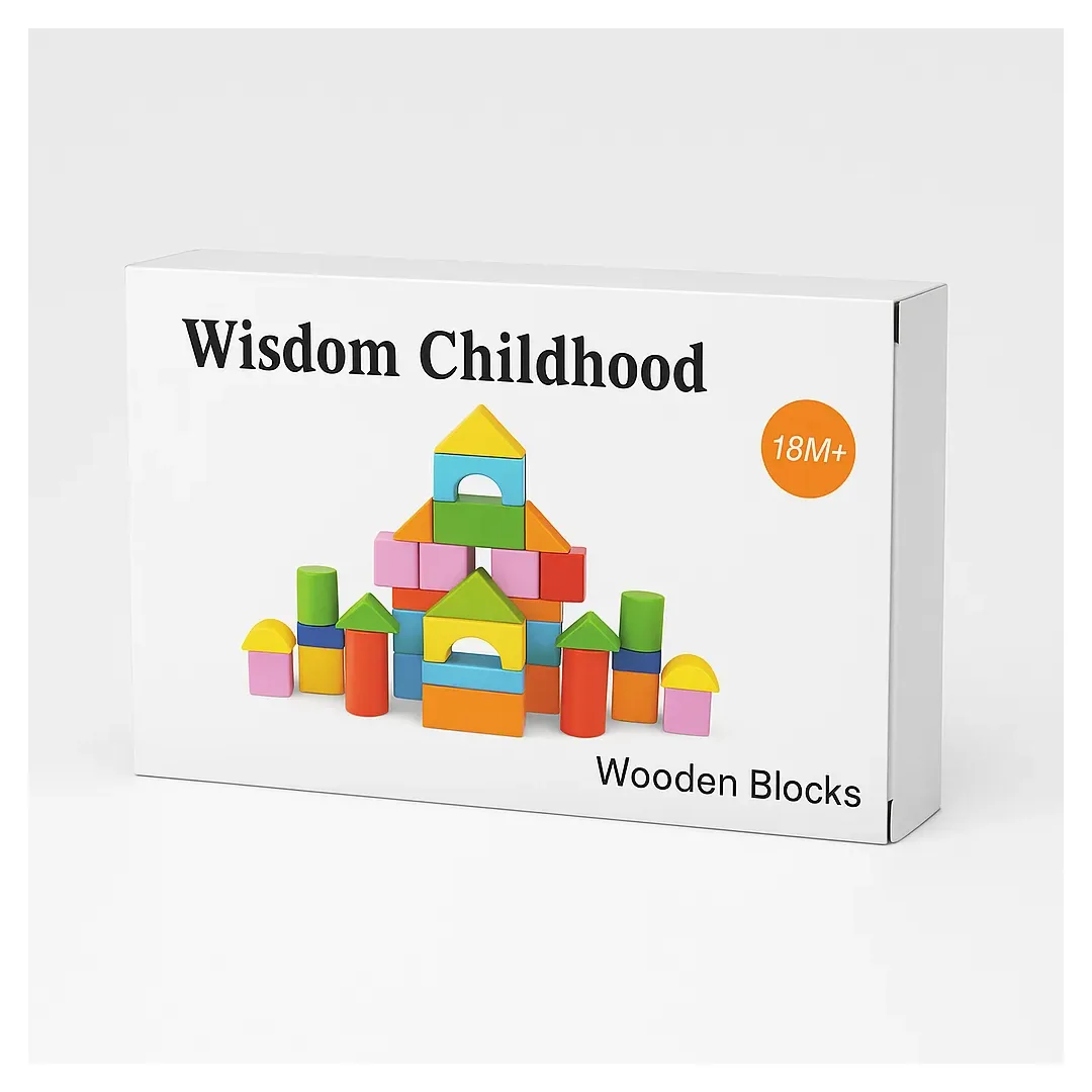 Juego Didáctico Bloques De Construcción Madera Niños 33 Piez