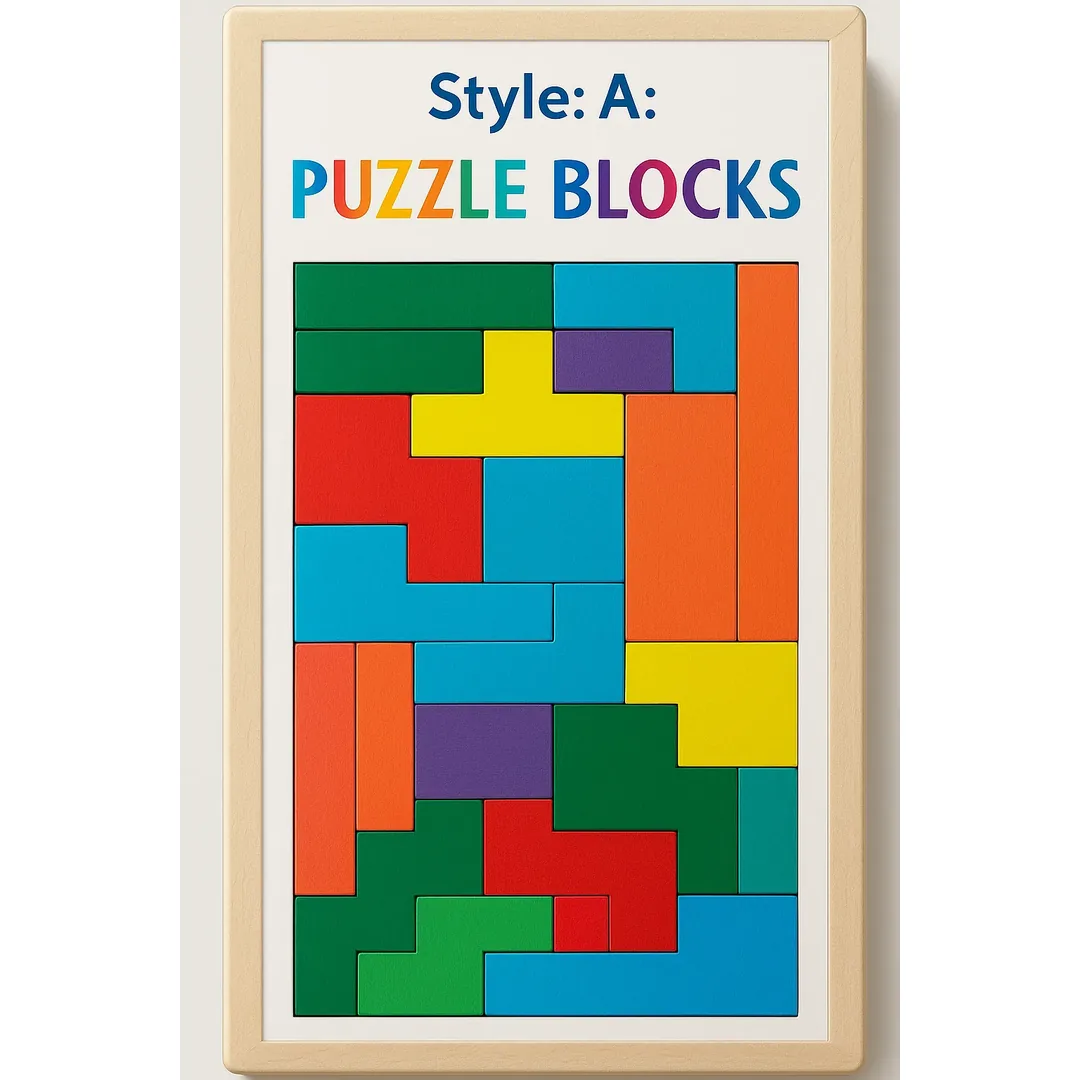 Rompecabezas De Madera Tetris Enfoque Montessori Chico - Imagen 4