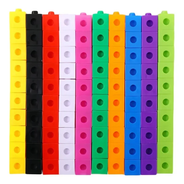 Cubos Multiencaje Unifix 100 Piezas Niños Aprendizaje