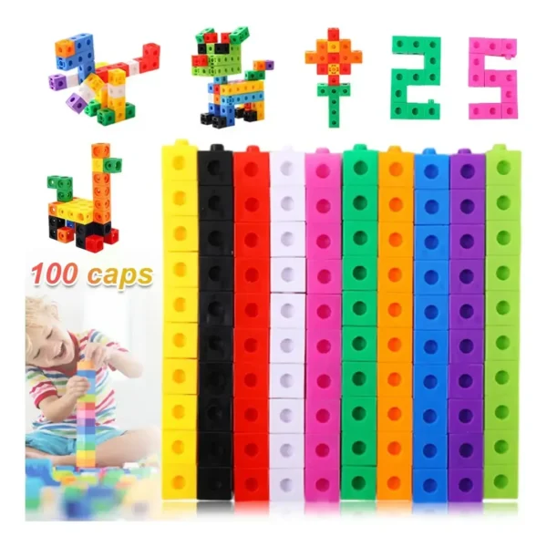 Cubos Multiencaje Unifix 100 Piezas Niños Aprendizaje