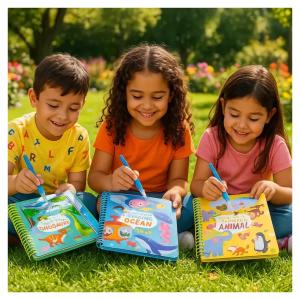 Libro Mágico De Pintura Con Agua Reutilizable Y Educativo