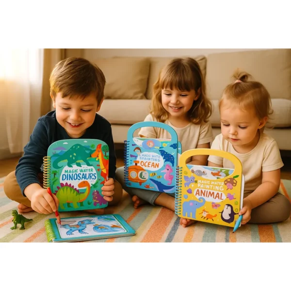 Libro Mágico De Pintura Con Agua Reutilizable Y Educativo