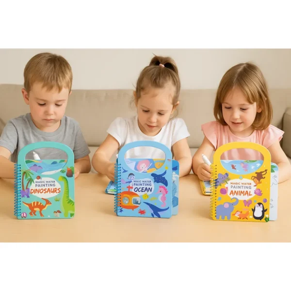 Libro Mágico De Pintura Con Agua Reutilizable Y Educativo