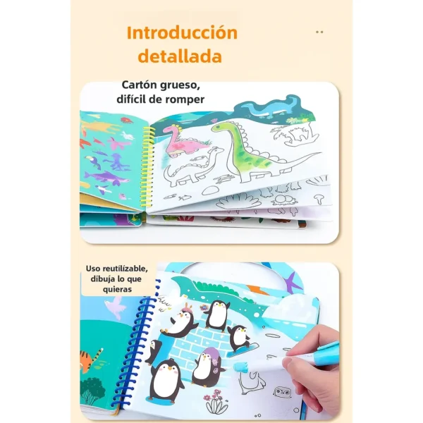 Libro Mágico De Pintura Con Agua Reutilizable Y Educativo