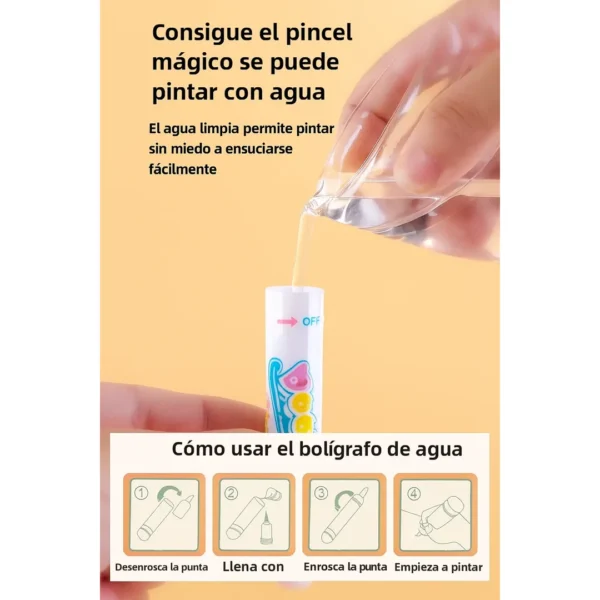 Libro Mágico De Pintura Con Agua Reutilizable Y Educativo