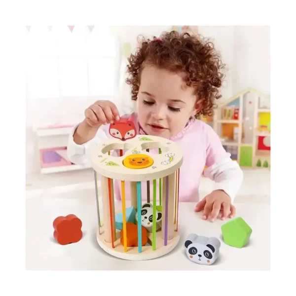 Cilindro De Encaje Elástico Montessori De Madera
