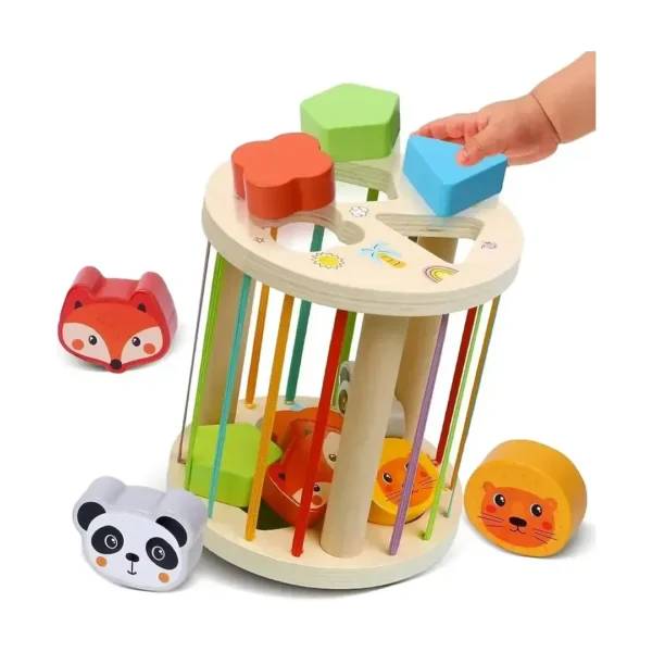 Cilindro De Encaje Elástico Montessori De Madera