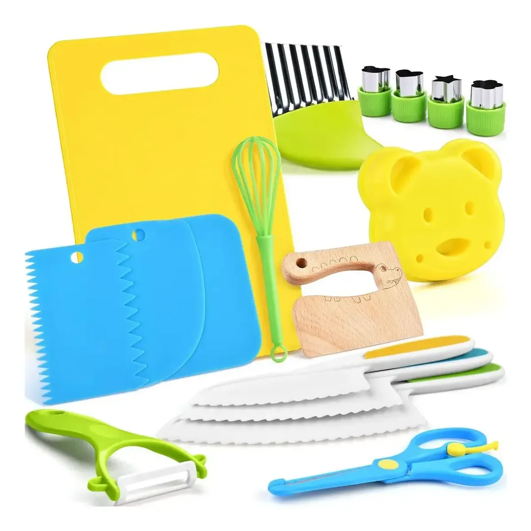 Juego De Cocina Montessori 17 Piezas Para Niños