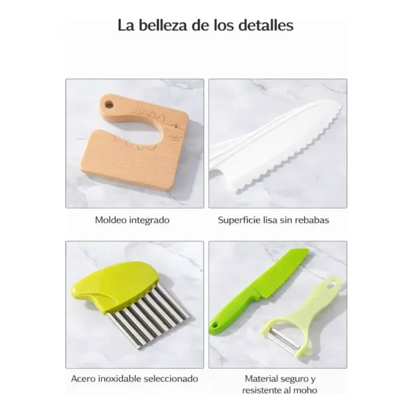 Juego De Cocina Montessori 17 Piezas Para Niños
