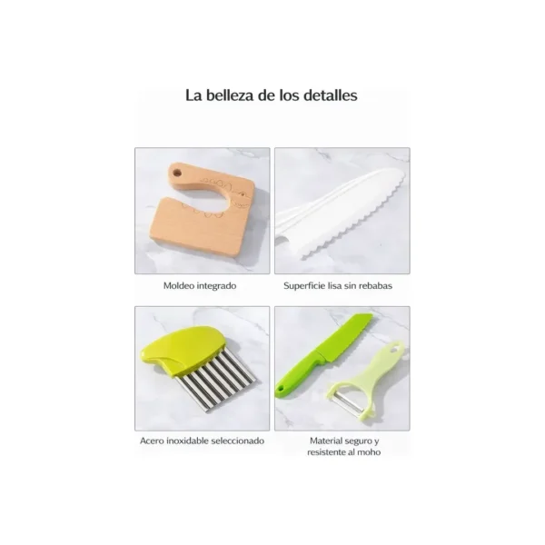 Juego De Cocina Montessori 17 Piezas Para Niños