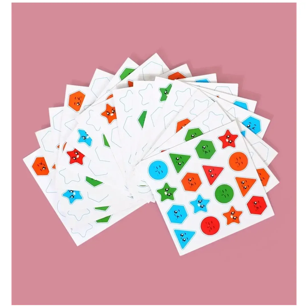 Juego Didáctico De Formas Con Timbre Y Tarjetas De Madera - Imagen 9