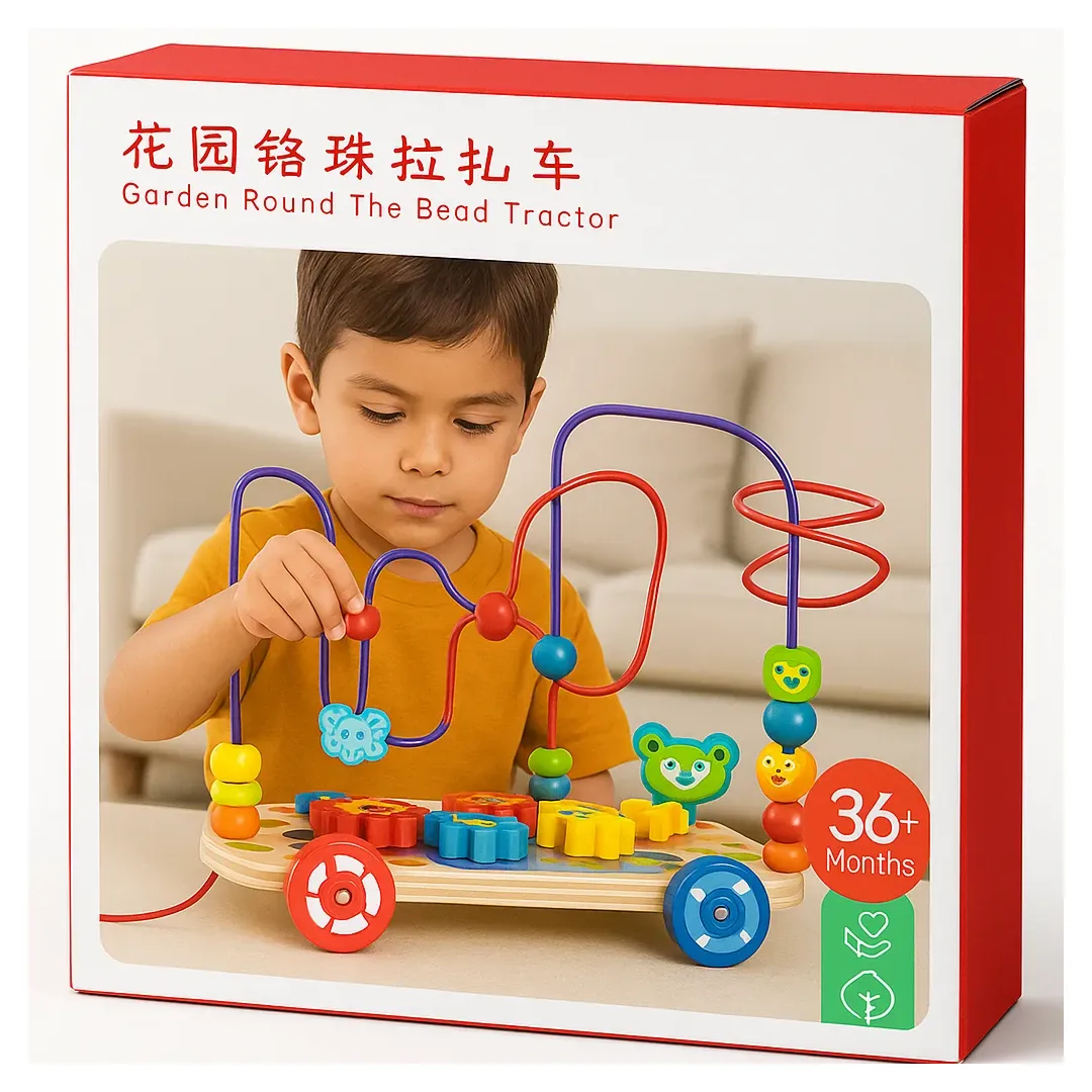 Juguete Madera Didáctico Multifuncional Arrastre Niños - Imagen 3