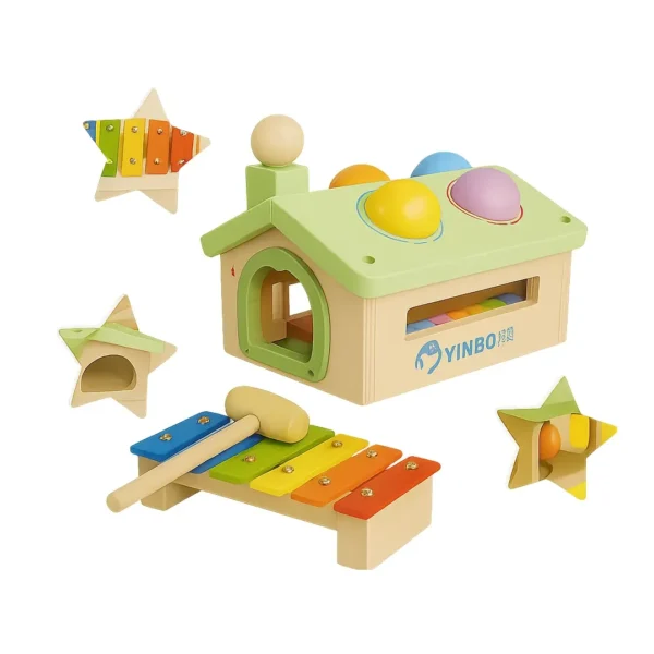SM-114-01.webp Banco De Golpes Infantil De Madera Xilófono- Didáctico Niños